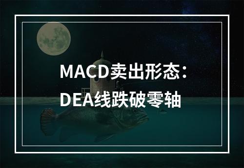 MACD卖出形态：DEA线跌破零轴