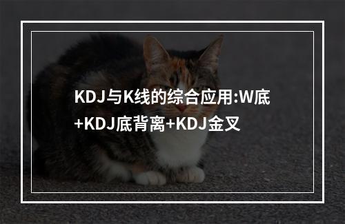 KDJ与K线的综合应用:W底+KDJ底背离+KDJ金叉