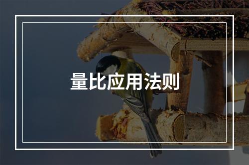 量比应用法则