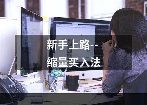 新手上路--缩量买入法