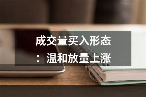 成交量买入形态：温和放量上涨