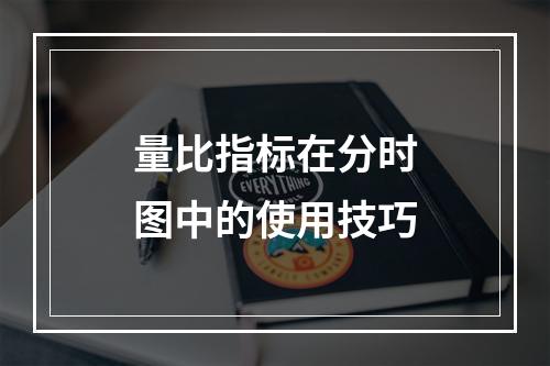 量比指标在分时图中的使用技巧