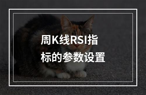 周K线RSI指标的参数设置