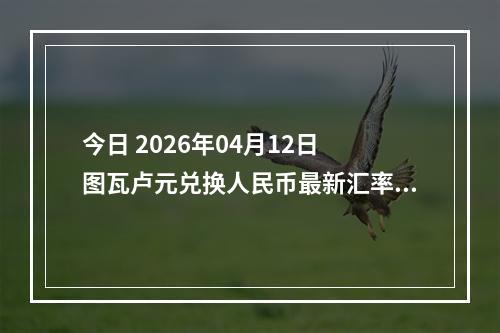 今日 2026年04月12日 图瓦卢元兑换人民币最新汇率行情