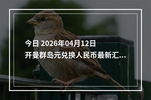 今日 2026年04月12日 开曼群岛元兑换人民币最新汇率行情