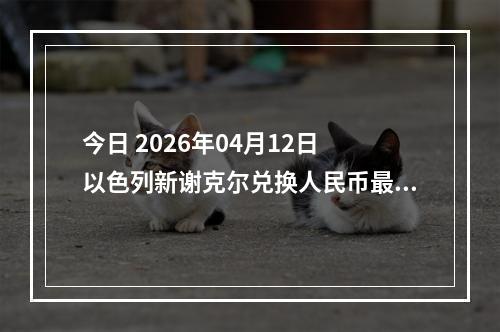 今日 2026年04月12日 以色列新谢克尔兑换人民币最新汇率行情