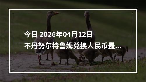 今日 2026年04月12日 不丹努尔特鲁姆兑换人民币最新汇率行情