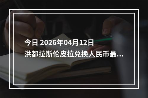 今日 2026年04月12日 洪都拉斯伦皮拉兑换人民币最新汇率行情