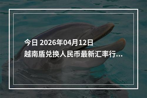 今日 2026年04月12日 越南盾兑换人民币最新汇率行情