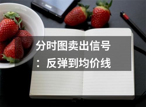 分时图卖出信号：反弹到均价线