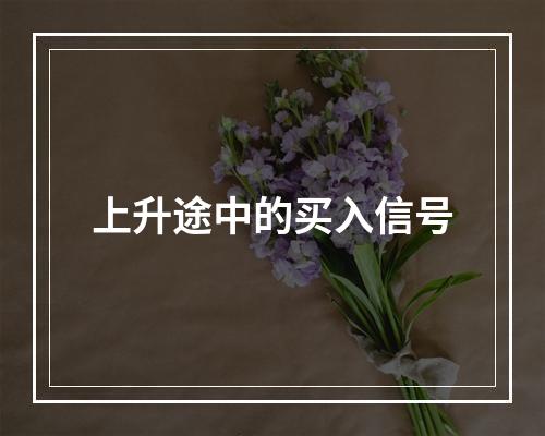 上升途中的买入信号