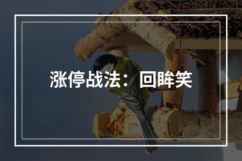涨停战法：回眸笑