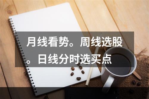月线看势。周线选股。日线分时选买点