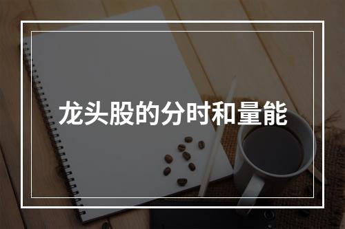 龙头股的分时和量能