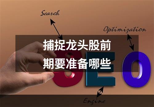 捕捉龙头股前期要准备哪些