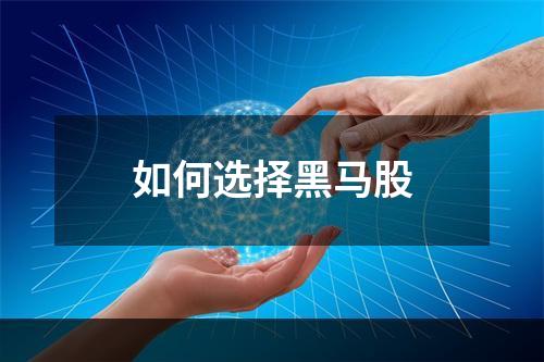 如何选择黑马股