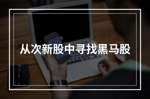 从次新股中寻找黑马股