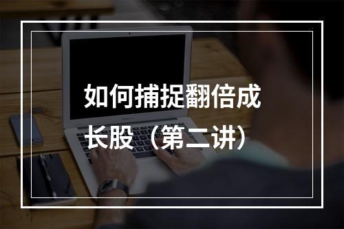 如何捕捉翻倍成长股（第二讲）