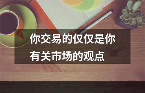 你交易的仅仅是你有关市场的观点