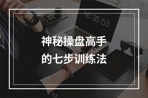 神秘操盘高手的七步训练法