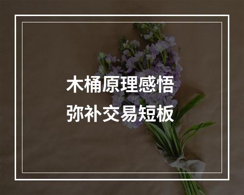 木桶原理感悟 弥补交易短板