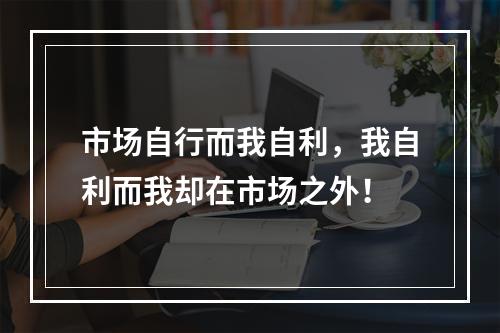 市场自行而我自利，我自利而我却在市场之外！