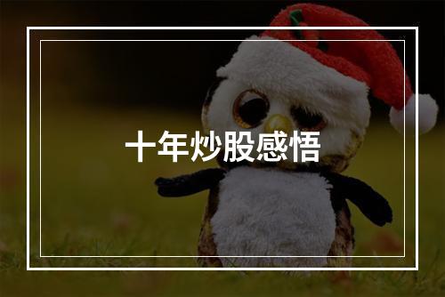十年炒股感悟