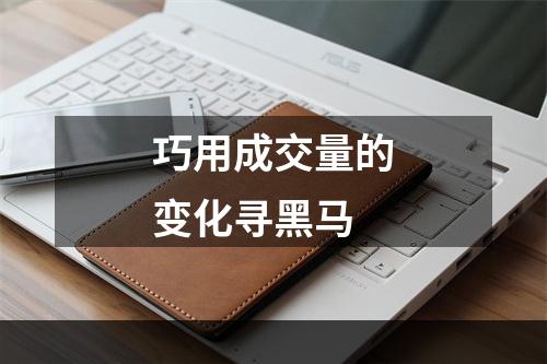 巧用成交量的变化寻黑马