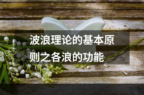 波浪理论的基本原则之各浪的功能