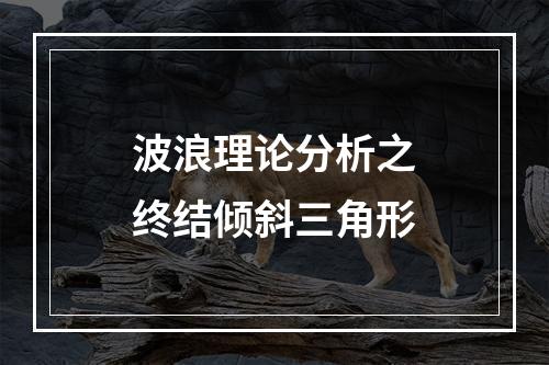 波浪理论分析之终结倾斜三角形