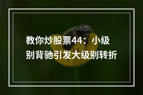 教你炒股票44：小级别背驰引发大级别转折