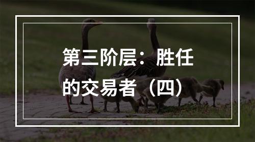 第三阶层：胜任的交易者（四）