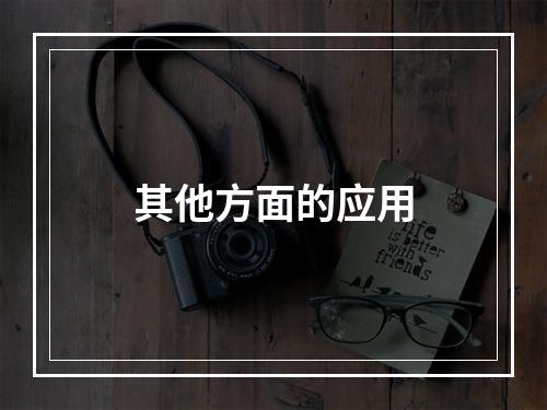 其他方面的应用