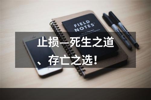 止损—死生之道、存亡之选！