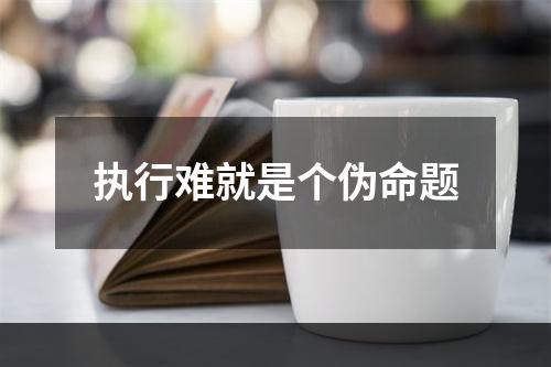 执行难就是个伪命题