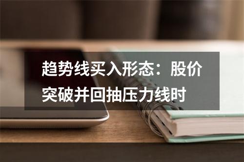 趋势线买入形态：股价突破并回抽压力线时