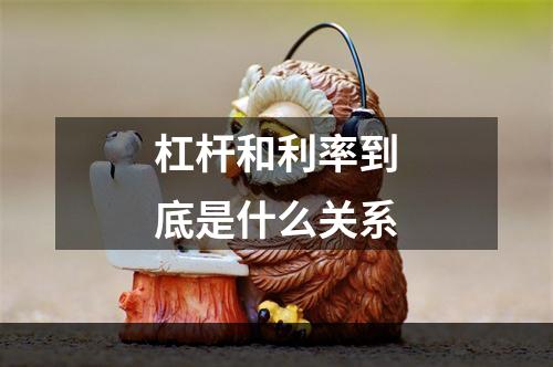 杠杆和利率到底是什么关系