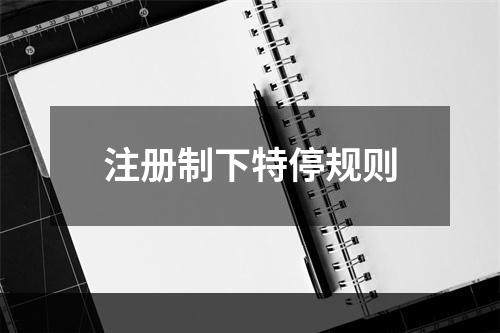 注册制下特停规则