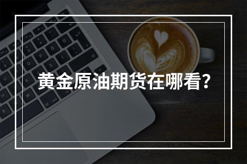 黄金原油期货在哪看？