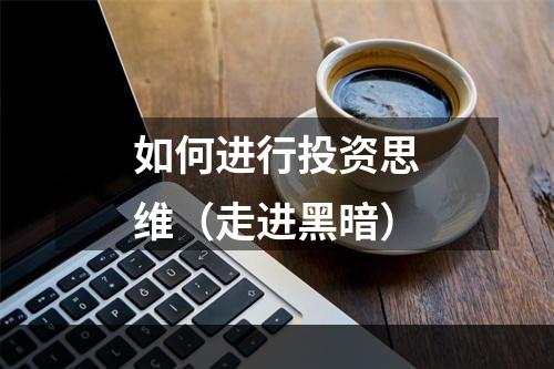 如何进行投资思维（走进黑暗）