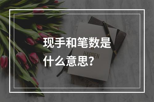 现手和笔数是什么意思？