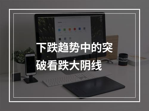下跌趋势中的突破看跌大阴线