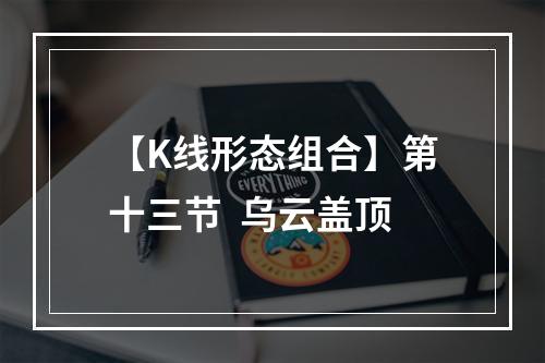【K线形态组合】第十三节  乌云盖顶