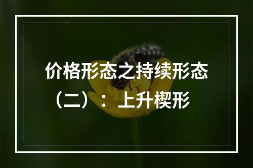价格形态之持续形态（二）：上升楔形