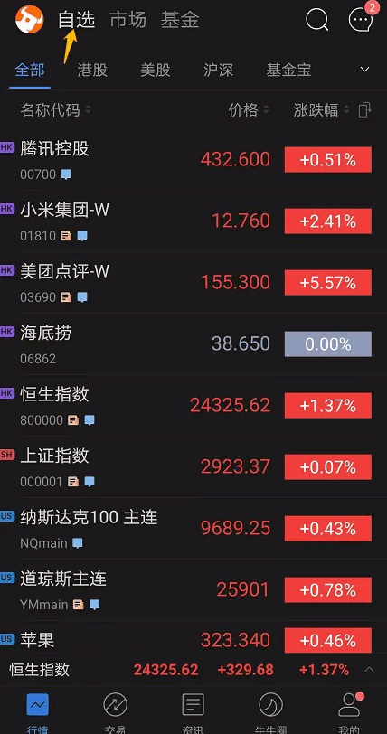 如何在手机上看外盘指数